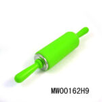 Plastic Handle Chrome And Plastic Heart Silicone Rolling Pin Shring Packing