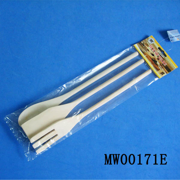 MW00171E 3Pcs 12" Wooden Kitchen Tools Pbh