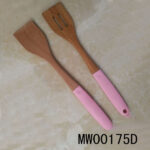 2Pc Wooden Shovel With Silicone Skidproof Handle