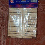 50Pcs Wooden Clothes Pegs In Pvc W/Hang Card