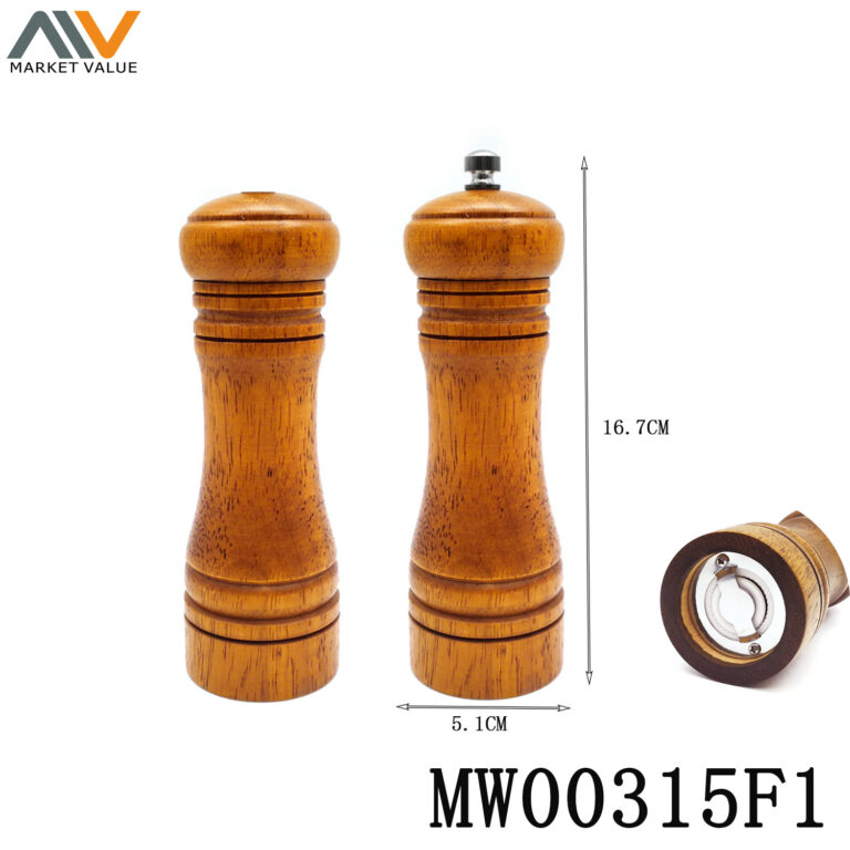 Rubber Wooden Salt+Pepper Mill