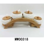 4Pcs Cruet + Stand