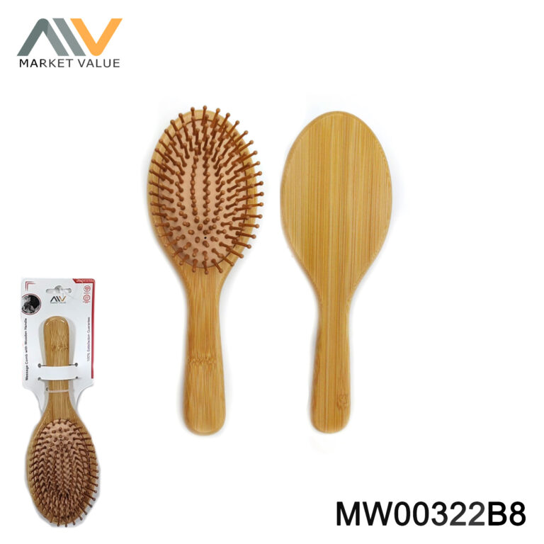 Massage Comb with Wooden Handle