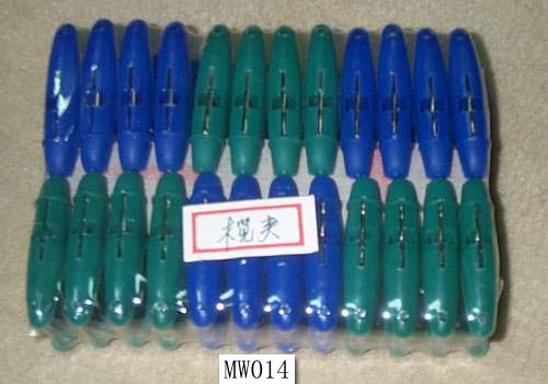 MW014 24Pcs Plastic Clothes Pegs Shrink