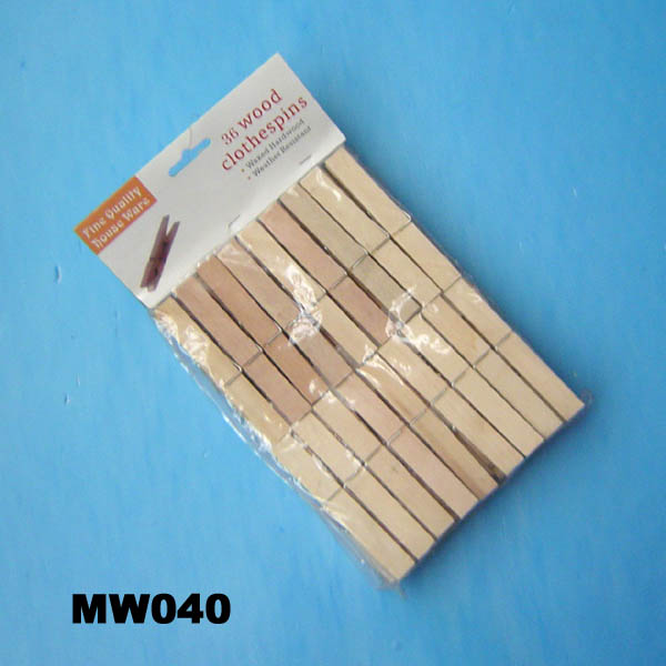 MW040 36Pcs Wooden Jumbo Cloth Pegs