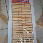 100Pcs Wooden Cloth Pegs W.Pvc Bag