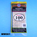 100Pcs Wood Cloth Peg W Pvc Bag