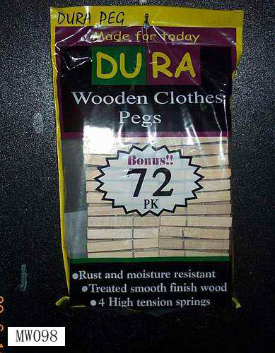 MW096 Clothpin Wooden 72 Set