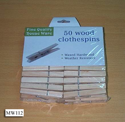 MW112 50Pcs Wooden Pegs