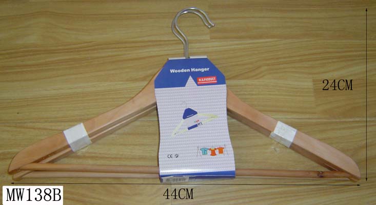 MW138B 2Pcs Wooden Hanger Wheel Card