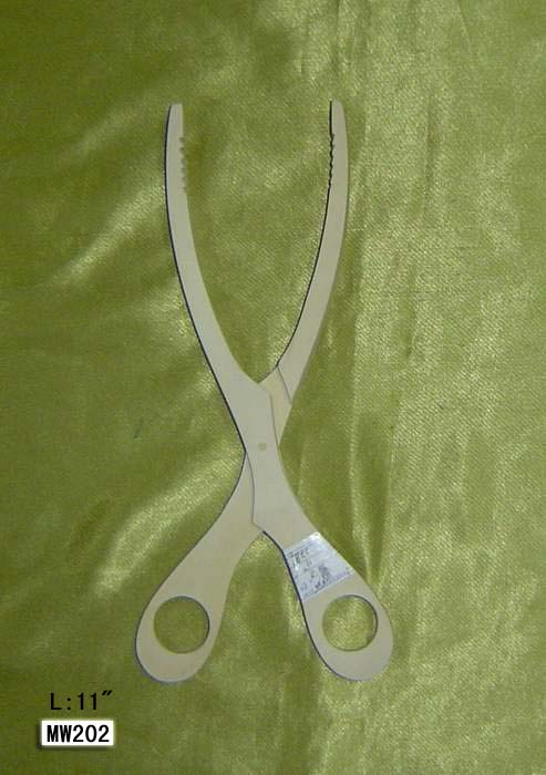MW202 2281 11"Wooden Food Tongs