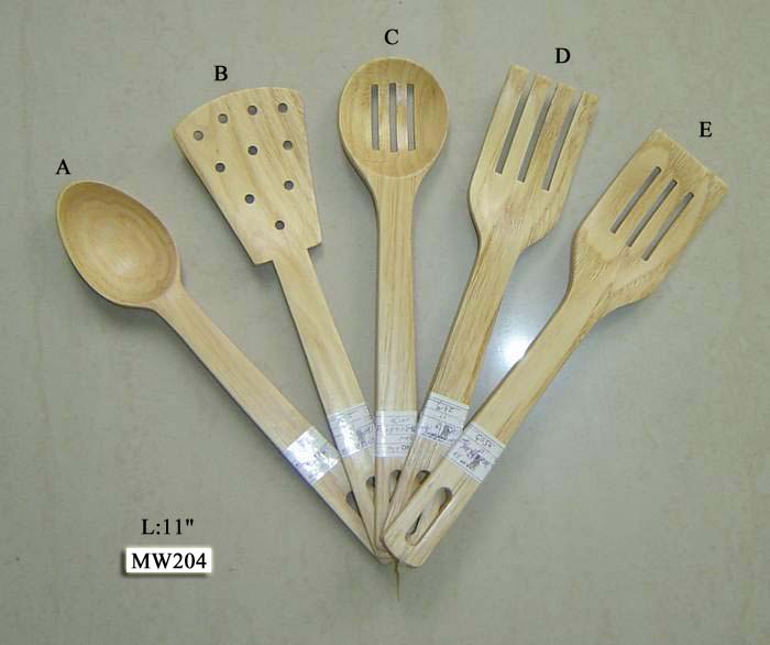 MW204C 2320 11" Wooden Strainer Spoon