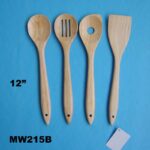 4Pcs 12" Kitchen Tools W/ Wooden Handle