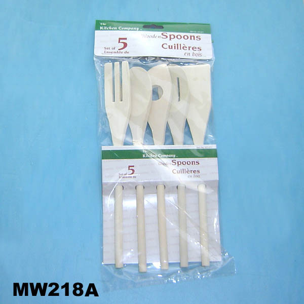 11" 5Pcs Wooden Kitchen Utensil Pbh