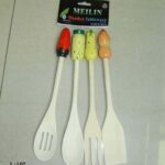 0542 10" 4Pcs Wooden Kitchen Tool In Pvc Bag W/Hang Card