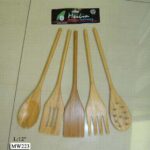 0509 12" Wooden Kitchen Tool In Pvc Bag W/Hang Card