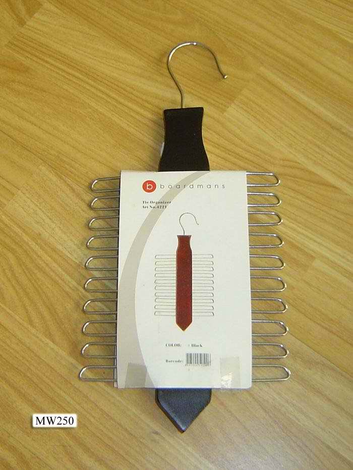 MW250 Tie Rack Wooden + Metal With Card