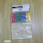 24Pcs Plastic Pegs+48Pcs Wooden Clothes Pegs