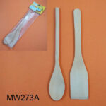 2Pcs 10" Wooden Kitchen Tools In Pvc Bag W/Hanger Card