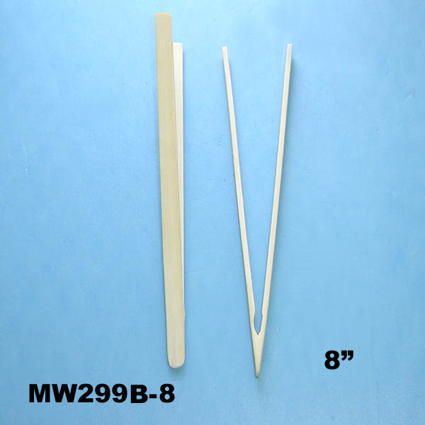 8" Bamboo Food Tong