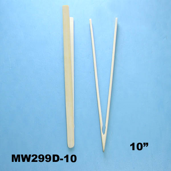 10" Bamboo Food Tong