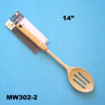 14" Wooden Sloted Spoon T/C