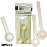 3Pcs Wooden Spice Spoon Pbh