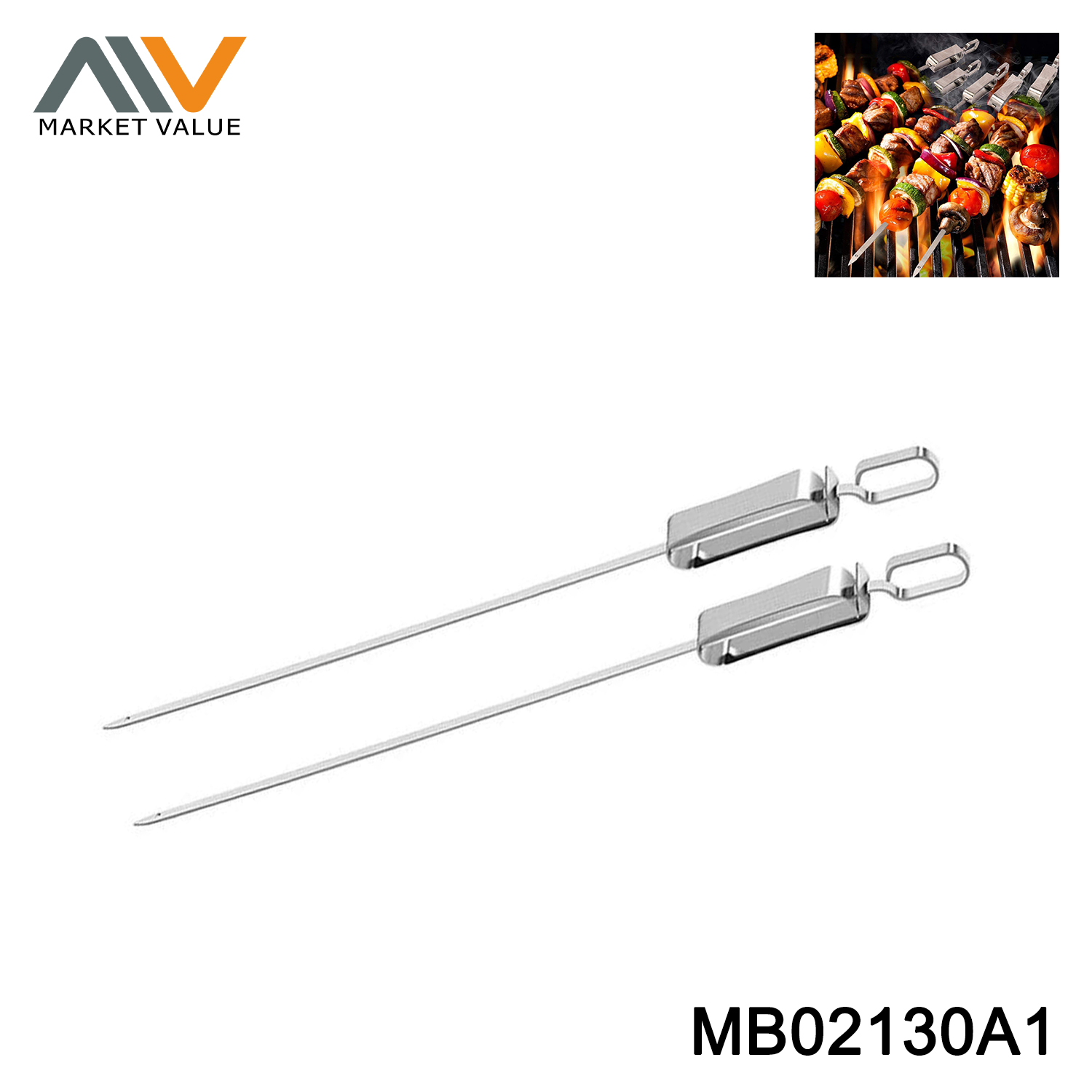 MB02130A1 2PC SS 430 SKEWER WITH PUSHER TC