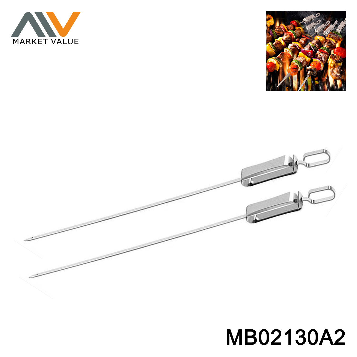 MB02130A2 2PC SS 430 SKEWER WITH PUSHER