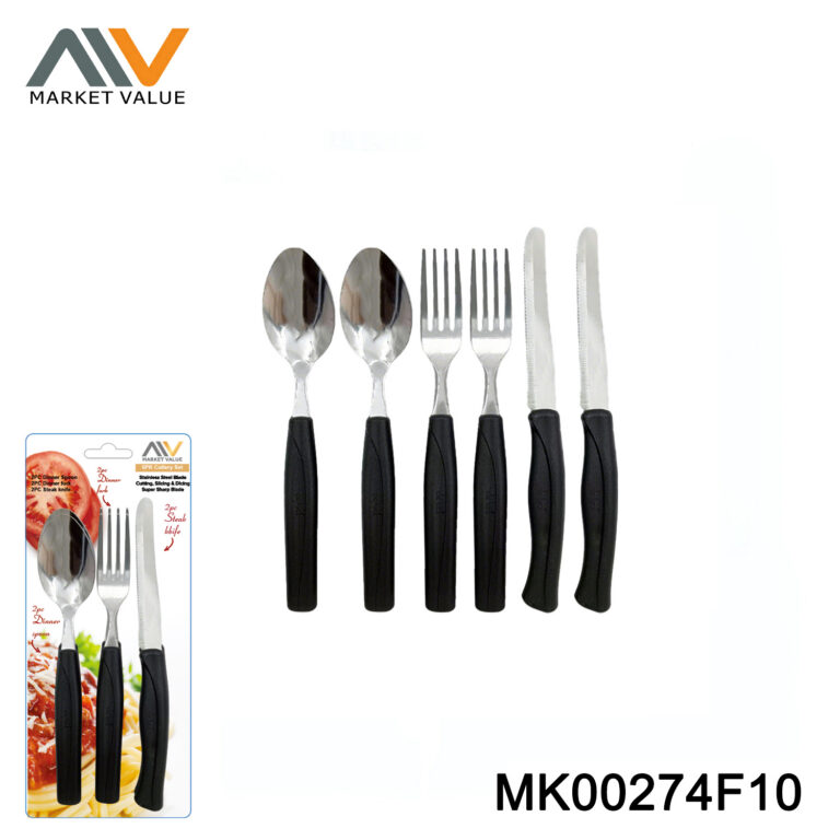 6PK SS Cutlery set PP Injection Handle