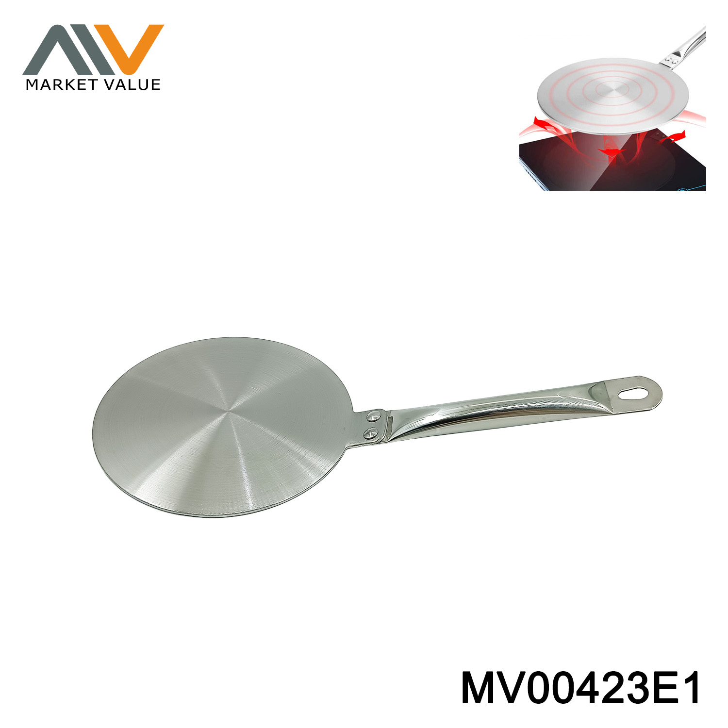 MV00423E1 24CM SS INDUCTION PLATE ALLUMINUM INSIDE IN COLOUR LABLE