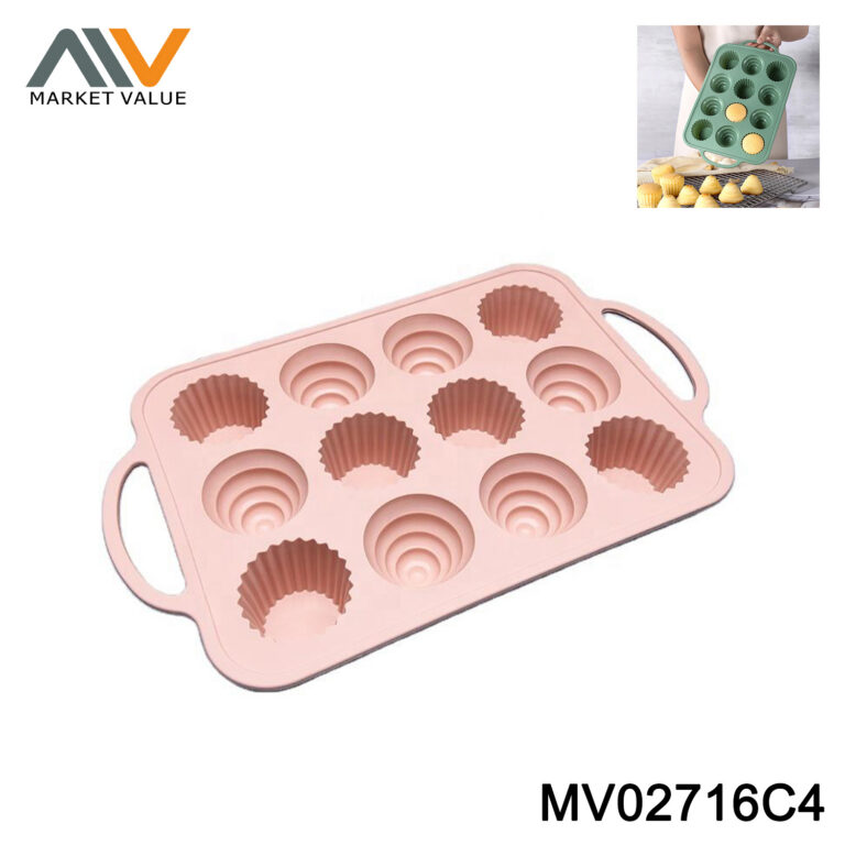 9PC Silicone Muffin mould Metal Surpot Edge CARD
