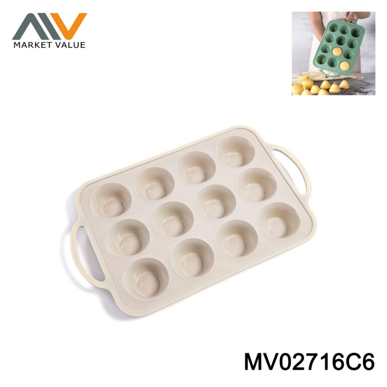 9PC Silicone Muffin mould Metal Surpot Edge CARD