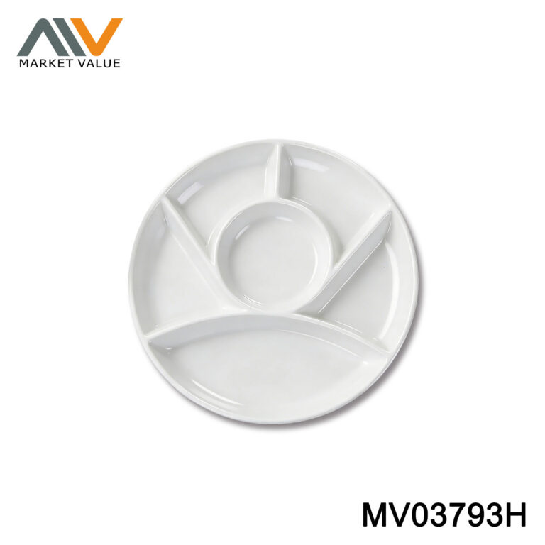 porcelain divide plates with 6 compartments