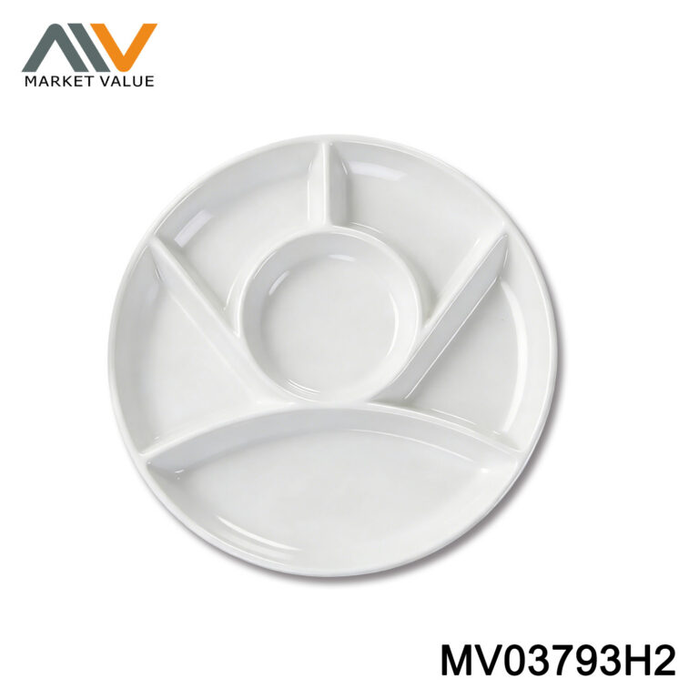 porcelain divide plates with 6 compartments
