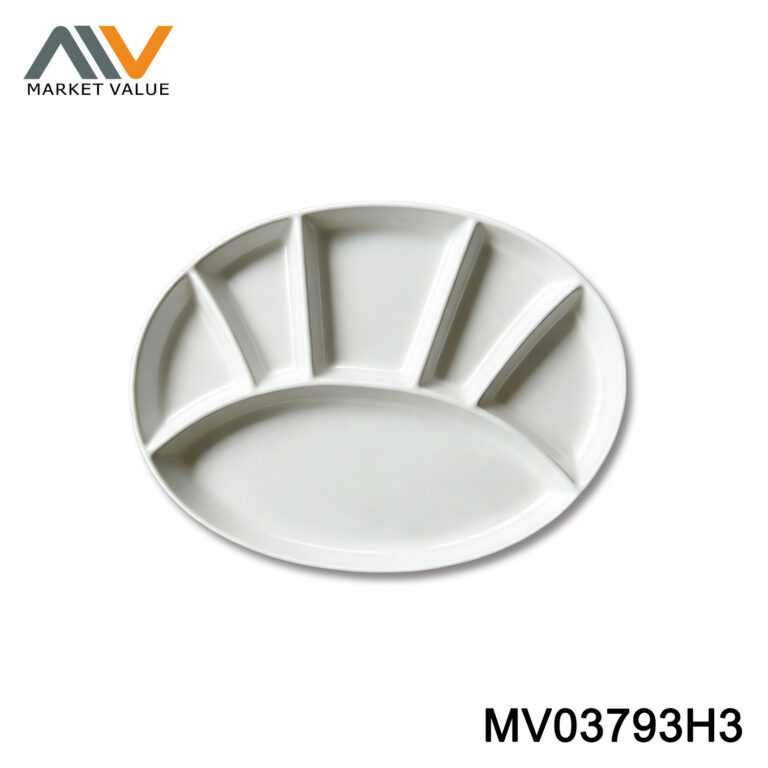 porcelain divide plates with 6 compartments "OV"