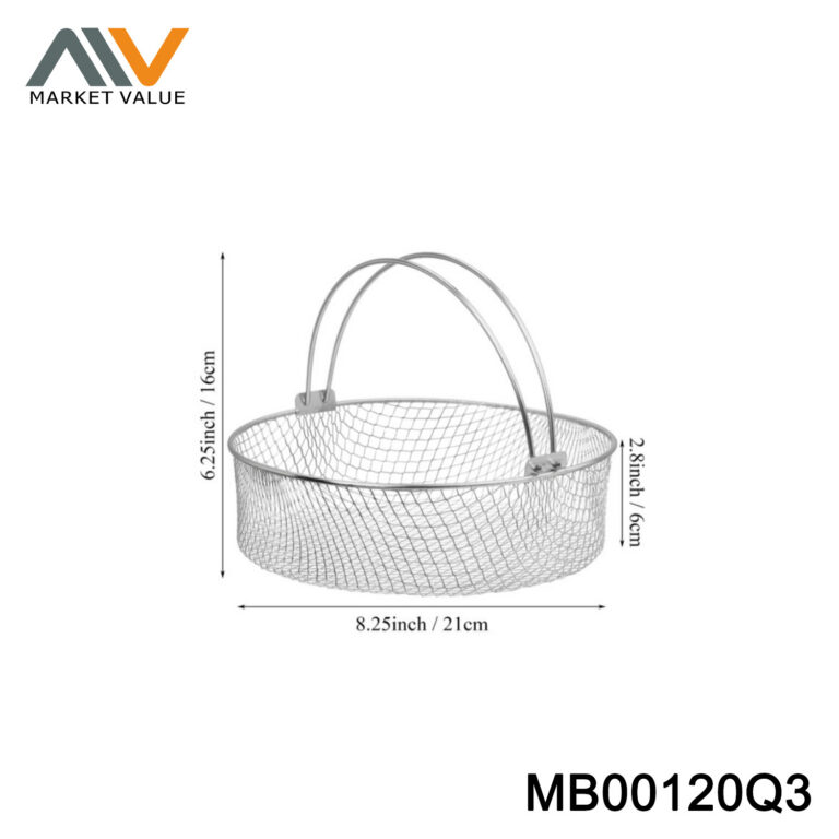 21CM Round Air Fryer Basket With Handle