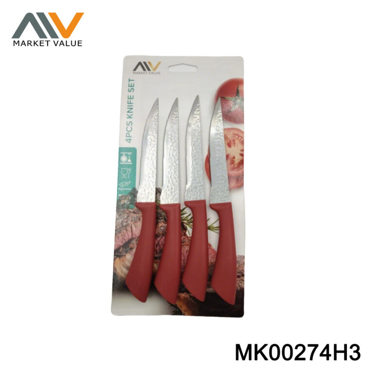 4PK SS Steak Knives NONSTICK BLADE BC