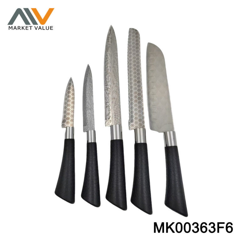 5PK KNIVES SET LASER BLADE PP HANDLE