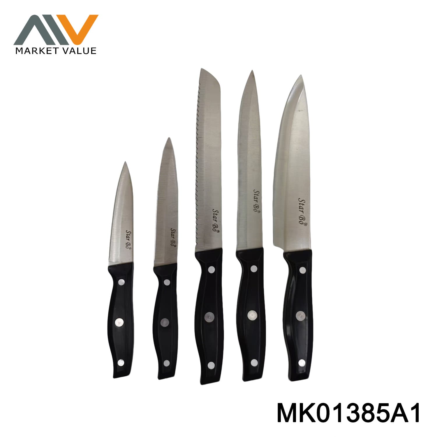 5PK Kitchen Knife Set With ABS Handles