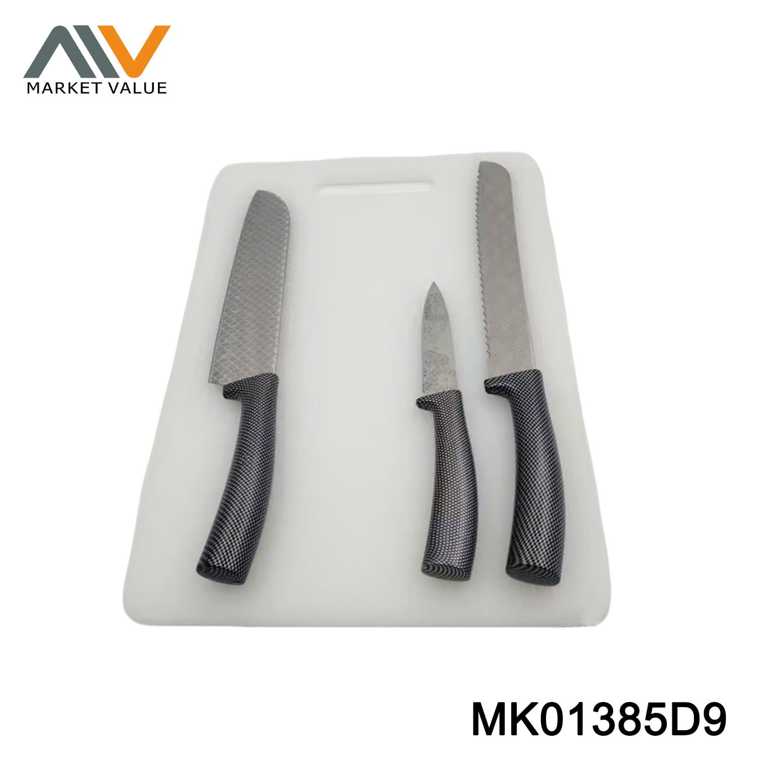 3PCS Kitchen Knife Set with Cutting Board，D/B