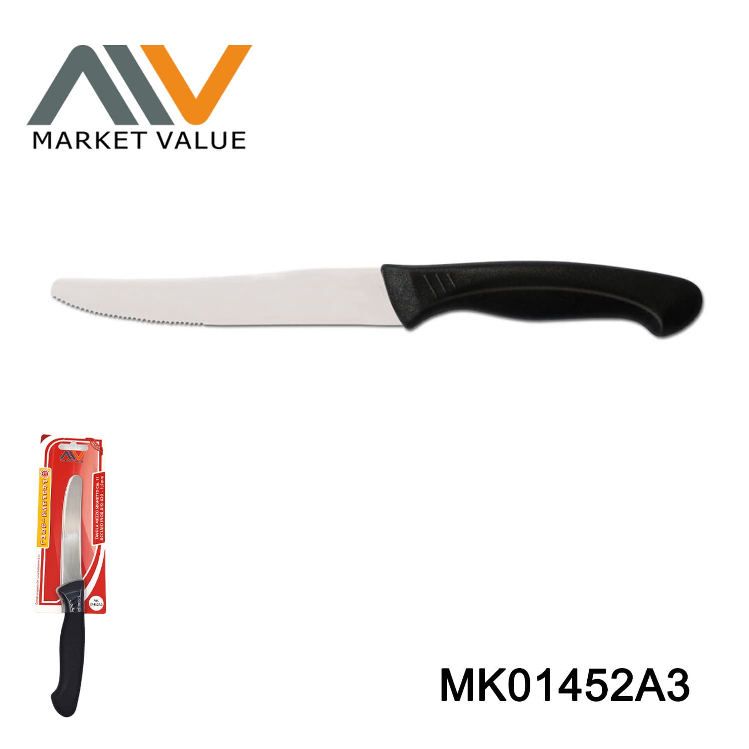 4.5" Table Knif With Half theet