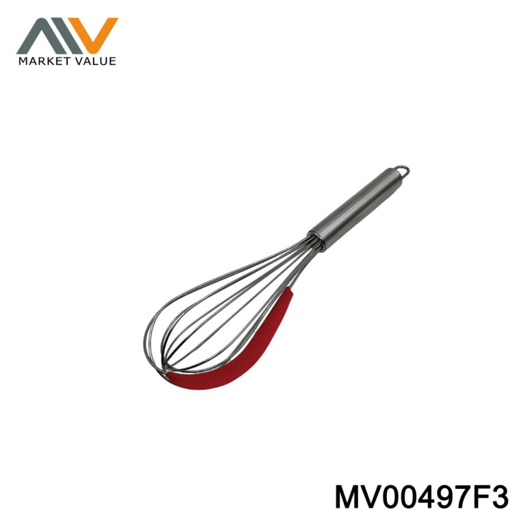 Stainless Steel Whisk with Silicone Scraper Edge