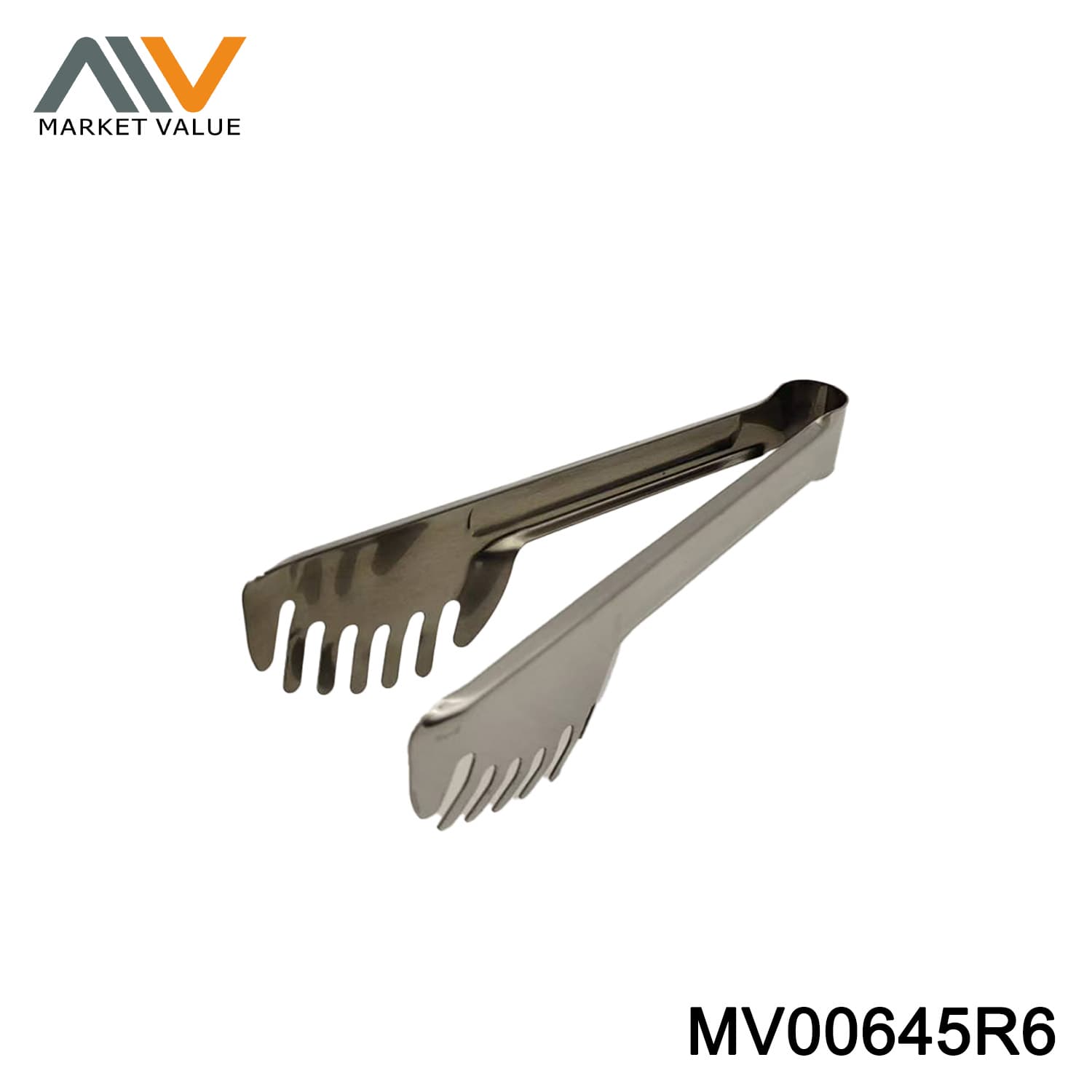 8"SS Food Tongs with Serrated Tips