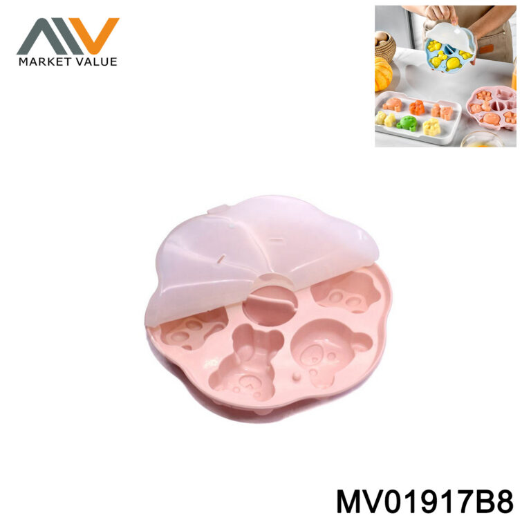 Silicone ice cube tray with lid