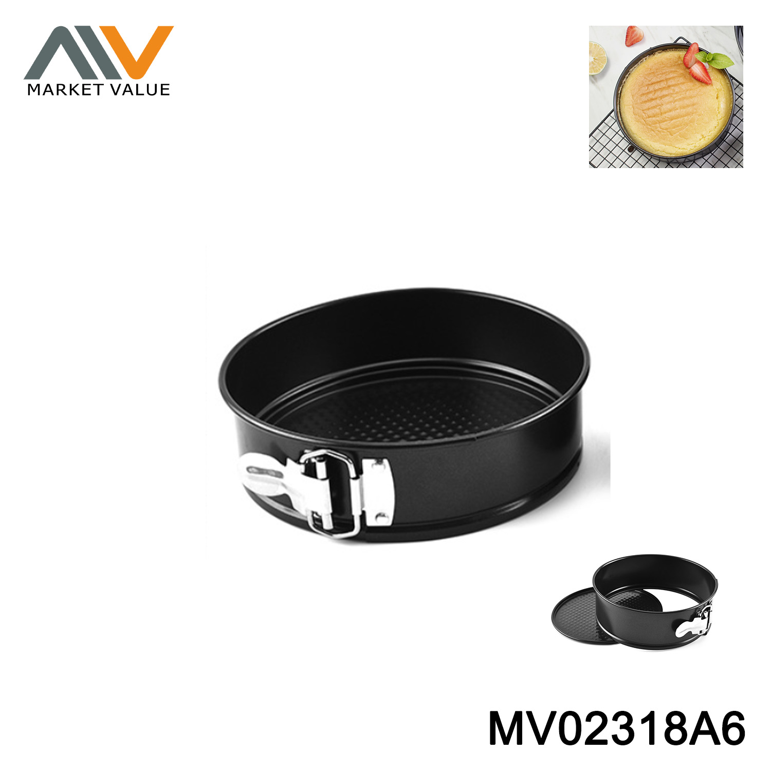 22.5CM Nonstick Metal Muffin pan With release lock label