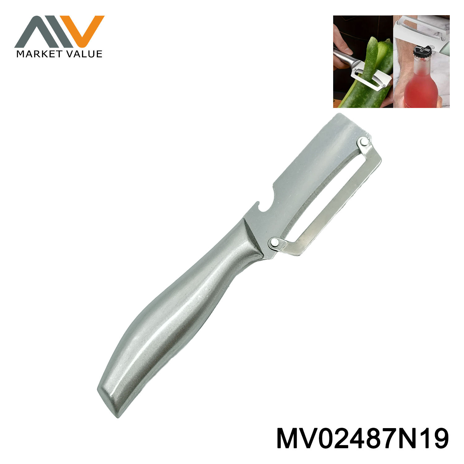 MV02487N19 2 in 1 Strength Peeler SS handle BC