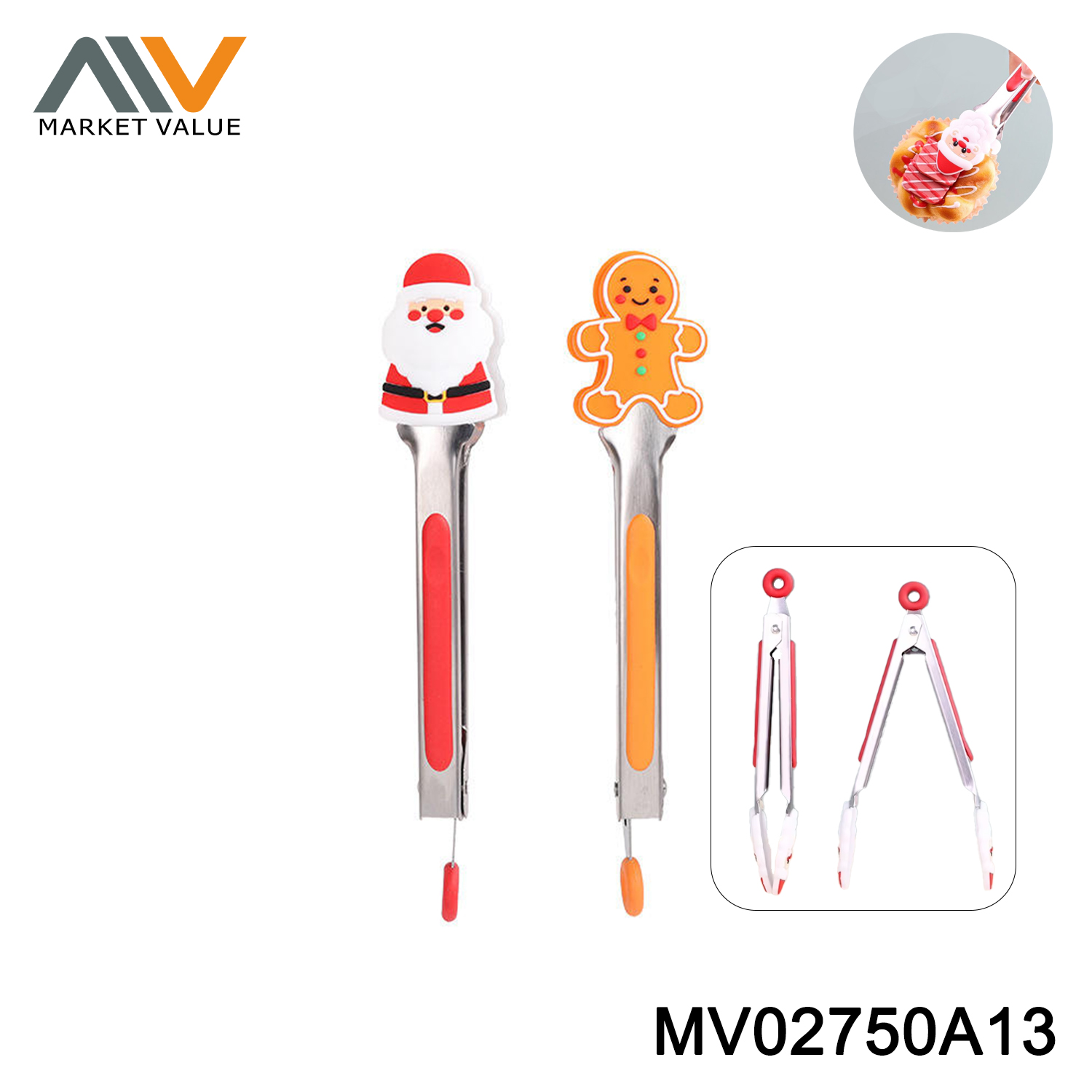 MV02750A13 Silicone Food Tong
