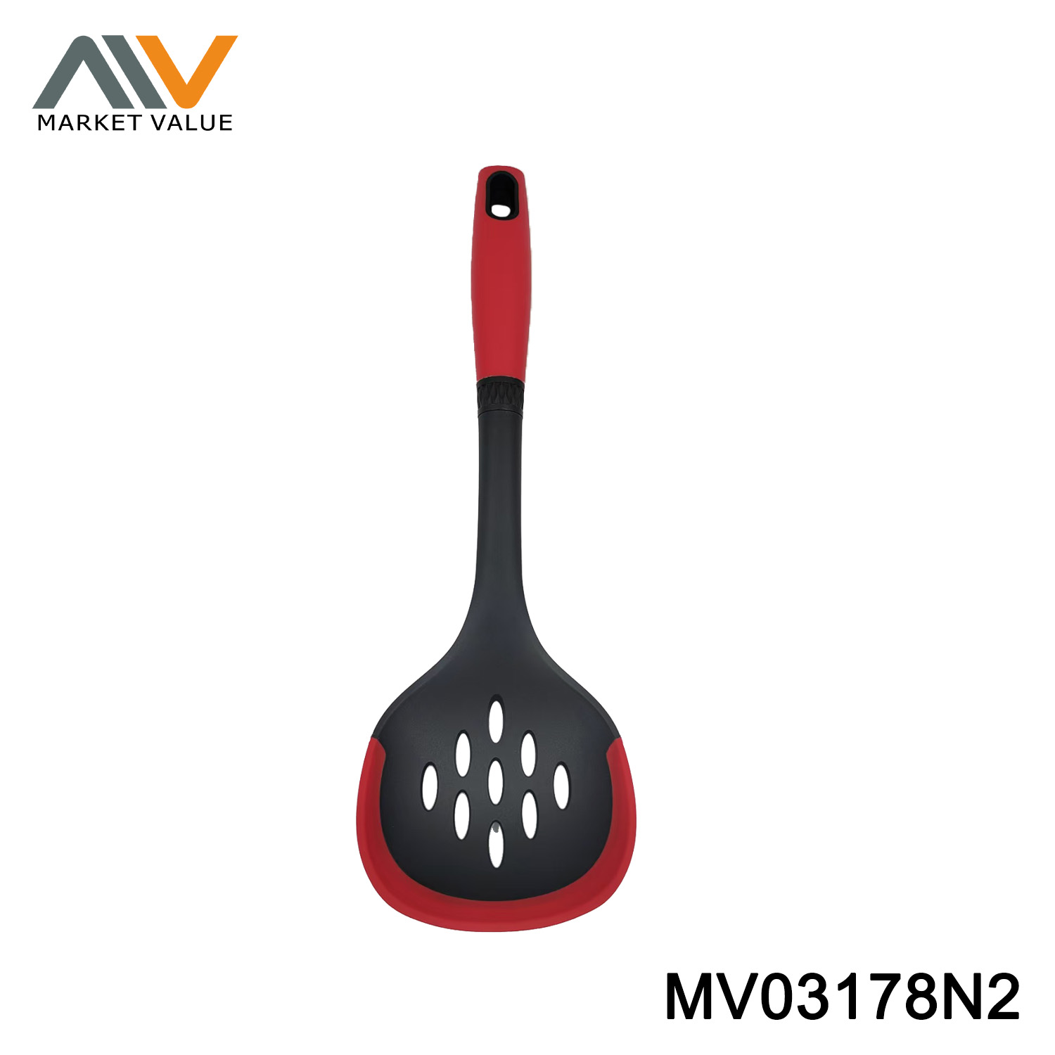 MV03178N2 TPR Handle Nylon And Silicone Edge Slotted Spoon