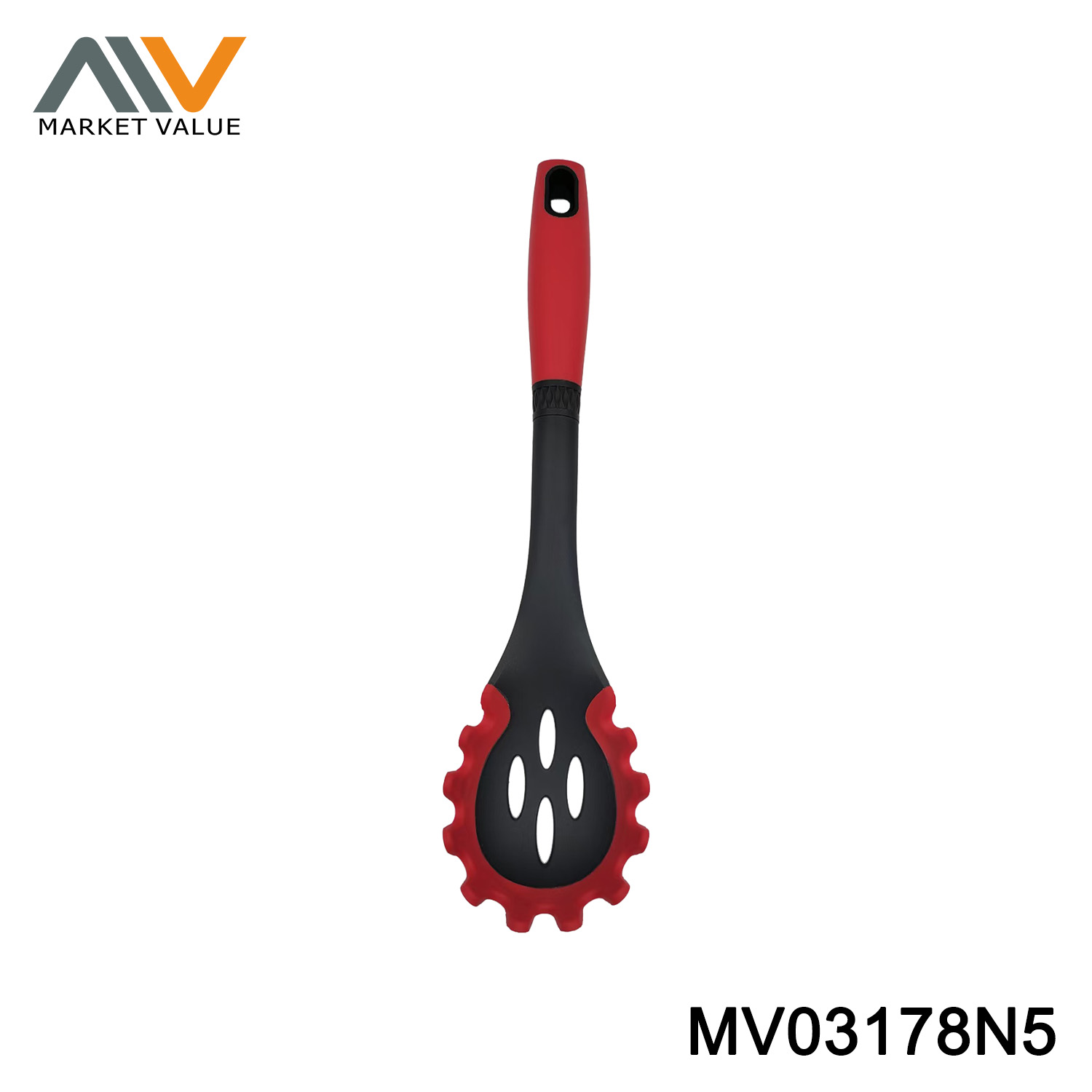 MV03178N5 Silicone Edged Nylon Pasta Server With TPR Handle